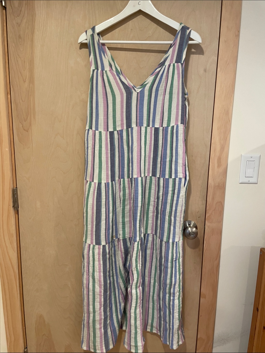 Marine Layer Pastel Striped Sleeveless Maxi Dress
